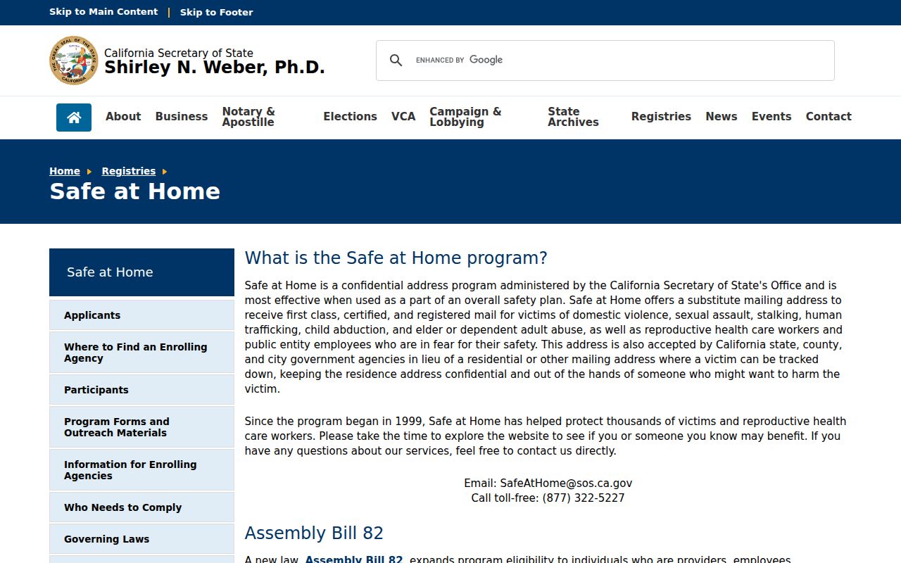 Buena Park neighbors California Safe at Home address confidentiality program